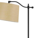 Adjustable Traditional Shaped Floor Lamp With Tan Square Shade - Bronze - HomeRoots - Floor Lamps - Elite Enclave Home
