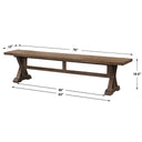Stratford - Salvaged Wood Bench - Dark Brown