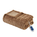 Zuri - Oversized Heated Throw - Brown Texture - Beautyrest - Heated Throws - Elite Enclave Home
