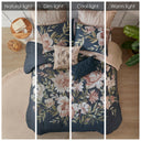 Camillia - California King 8 Piece Comforter Set - Navy