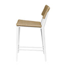 Calbas - Outdoor Counter Stool - White / Woodtone - Uttermost - Counter Height (24"-27")- Elite Enclave Home