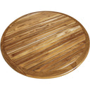 48" Rounded Solid Wood Outdoor Dining Table - Natural