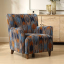 Lainey - Upholstered Ikat Armchair - Blue / Brown / Orange - Uttermost - Arm Chairs - Elite Enclave Home
