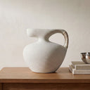 Vila - 9.5" Sculptural Vessel - Cream White - Moe's Home Collection - Vases & Jars - Elite Enclave Home