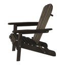 Solid Wood Outdoor Adirondack Chair - Dark Brown And Natural Wood