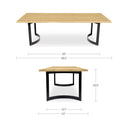Bent - Dining Table Small - Oak / Natural - Moe's Home Collection - Dining Tables - Elite Enclave Home