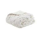 Viola - 3 Piece Tufted Damask Duvet Cover Set - Off White