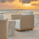 Santorini - Outdoor Swivel Lounge Chair - Brown