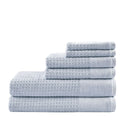 Spa - 6 Piece Jacquard Antimicrobial Towels Set - Blue - Madison Park - Towel Sets - Elite Enclave Home