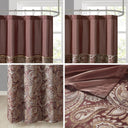 Aubrey - Shower Curtain - Burgundy - Madison Park - Shower Curtains - Elite Enclave Home