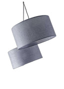 Three Light Tree Floor Lamp With Gray Solid Color Drum Shade - Black - HomeRoots - Floor Lamps - Elite Enclave Home