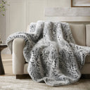 Botswana Animal Print - 60x80" Faux Fur Throw Blanket - Snow Leopard - Harbor House - Throws - Elite Enclave Home