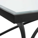 Alayna - Metal & Glass Coffee Table - Black
