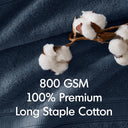 800GSM - 2 Piece Set Bath Sheet Antimicrobial - Dark Blue - Madison Park Signature - Towel Sets - Elite Enclave Home