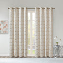 Raina - Total Blackout Metallic Print Curtain Panel Pair - Intelligent Design - Curtains & Drapes- Elite Enclave Home