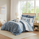 Shawnee - King 8 Piece Comforter Set - Blue