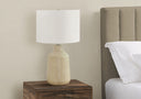 Concrete Urn Table Lamp With Ivory Drum Shade - Beige - HomeRoots - Table Lamps - Elite Enclave Home