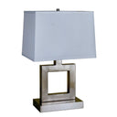 Open Square Table Lamp With White Rectangle Shade - Nicekl