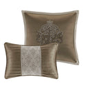 Odette - California King 8 Piece Comforter Set - Tan