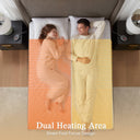 Cotton - King Cotton Deep Pocket Heated Mattress Pad-20 Heat Settings - White