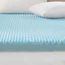 Twin Gel Memory Foam Hypoallergenic Cooling Mattress Topper - Blue