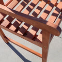 Patio Arm Chair With Cross Back Design - Brown