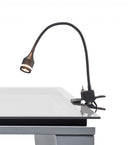 15" Metal Adjustable Clip On LED Table Lamp - Black
