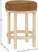 Monette - Counter Stool With Natural Base - Meridian Furniture - Counter Height (24" - 27") - Elite Enclave Home