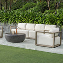 Remsen - Outdoor Sofa - White / Brown