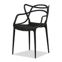 Heavy Duty Plastic Indoor Outdoor Dining Chair - Black