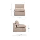 Cates - Slipper Chair - Pebble - Moe's Home Collection - Armless Chairs - Elite Enclave Home
