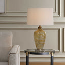 Rainer - Blown Glass Table Lamp - Brown / White