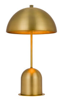 Metal Desk Table Lamp With Antiqued Brass Dome Shade - Antiqued Brass - HomeRoots - Table Lamps - Elite Enclave Home