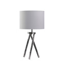 LED Acrylic Tripod Table Lamp With White Shade - Silver