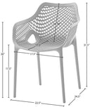 Mykonos - Outdoor Dining Chair (Set of 2) - Meridian Furniture - Chair Sets- Elite Enclave Home