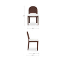Emil - Dining Chair (Set of 2) - Cream / White / Dark Brown - Moe's Home Collection - Chair Sets - Elite Enclave Home