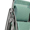 Metal Outdoor Zero Gravity Chair With Green Cushion - Green