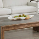 Organic Elegance - Wavy Oval Bowl - Brown / White