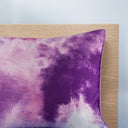 Cassiopeia - Full Watercolor Tie Dye Printed Duvet Cover Set With Throw Pillow - Lavender