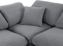 Indulge - Velvet 5 Piece Modular Corner Armless Sectional - Meridian Furniture - Stationary Sectionals - Elite Enclave Home