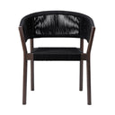 Solid Wood Outdoor Dining Chair (Set of 2) - Black
