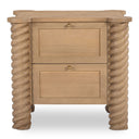 Treccia - 2 Drawer Nightstand - Oak - Moe's Home Collection - Accent Nightstands - Elite Enclave Home