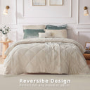 Felicia - Velvet King Comforter Set With Throw Pillow - Champagne