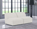 Miramar - 2 Seat Armless Modular Sofa - Meridian Furniture - Stationary Sectionals - Elite Enclave Home