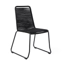23" Metal Outdoor Dining Chair (Set of 2) - Black