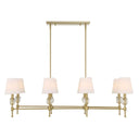 Arques - 8 Light Linear Chandelier - White / Gold - Uttermost - Chandeliers- Elite Enclave Home