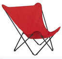 Outdoor Camping Chair - Red And Chrome