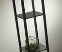 Floor Lamp With Wood Finish Storage Shelves - Black / White - HomeRoots - Floor Lamps - Elite Enclave Home