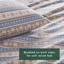 Flannel - 4 Piece Full Sheet Set - Blue Snowflake