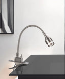 Metal Adjustable Clip On LED Table Lamp - Black